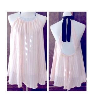 Victoria's Secret Pink and White Striped Halter Top